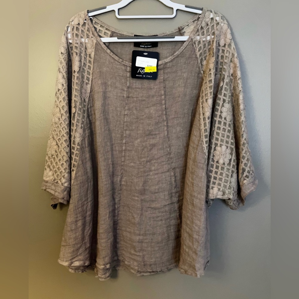 Italian linen and lace tunic